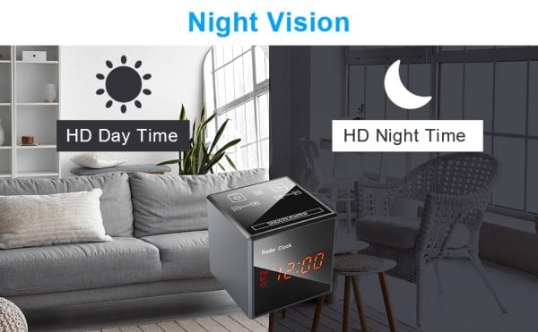 HCW-22 – HI-TECH RADIO CLOCK WIFI CAMERA - Spygadgets