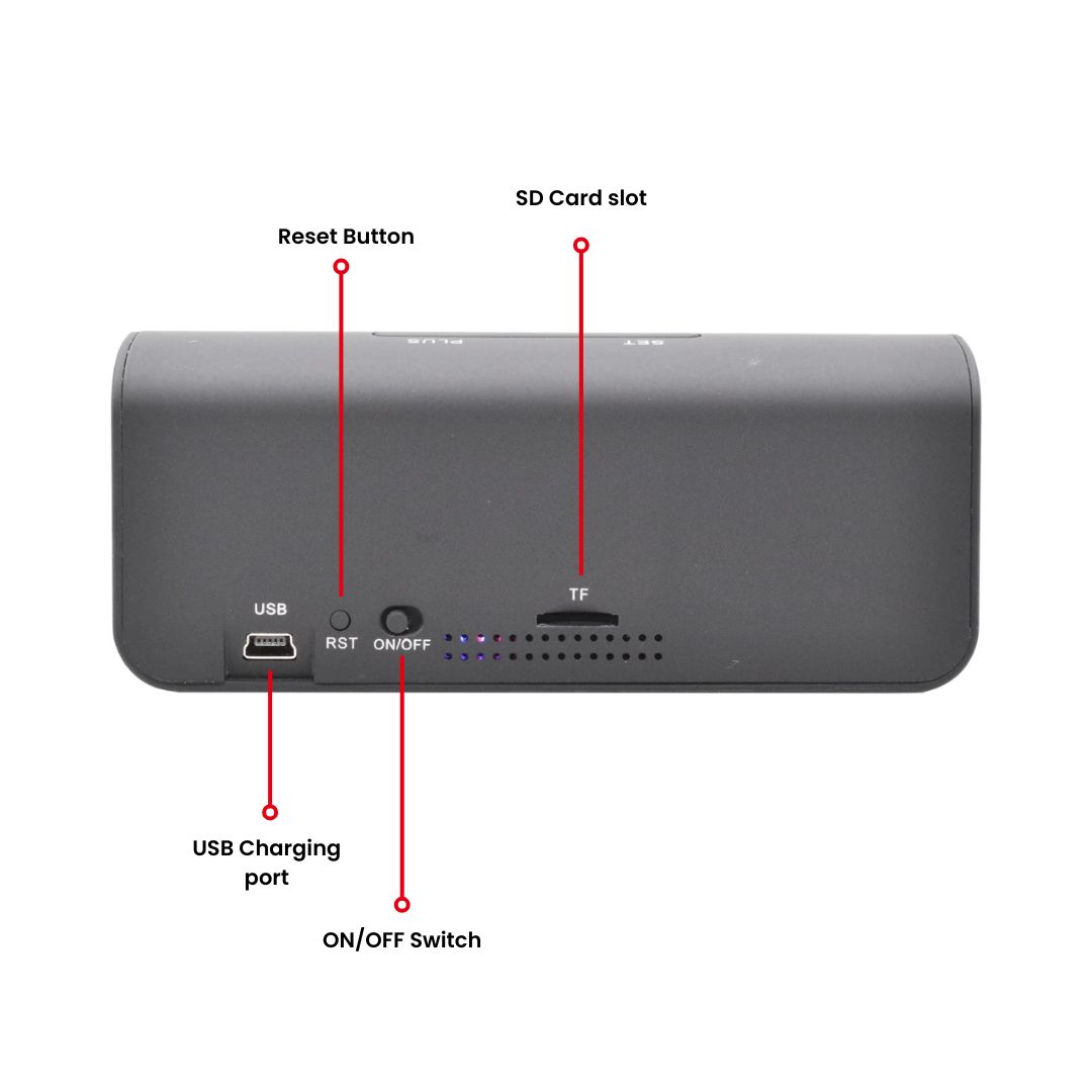 HCW-04 - 2K ALARM CLOCK WIFI HIDDEN CAMERA, 2K RESOLUTION - Image 8