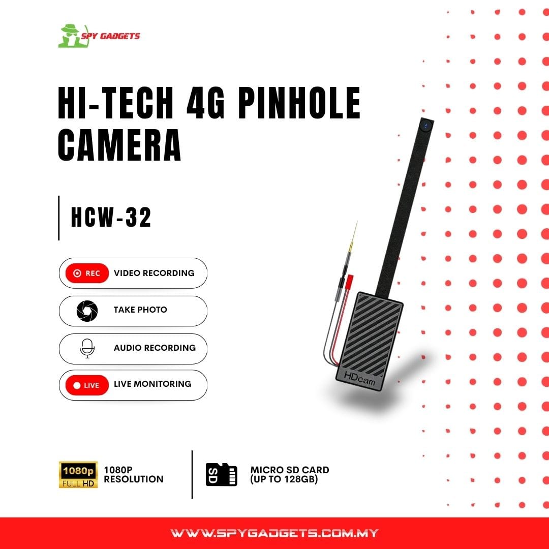 HCW-32 - HI-TECH 4G PINHOLE CAMERA LIVE MONITORING (SIMCARD REQUIRED) - Image 2